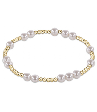 ENEWTON DESIGN Hope Unwritten 5mm Bead Bracelet - Pearl/Gold