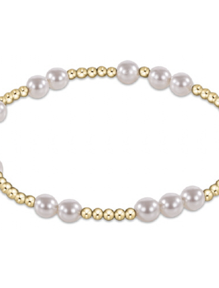 ENEWTON DESIGN Hope Unwritten 5mm Bead Bracelet - Pearl/Gold
