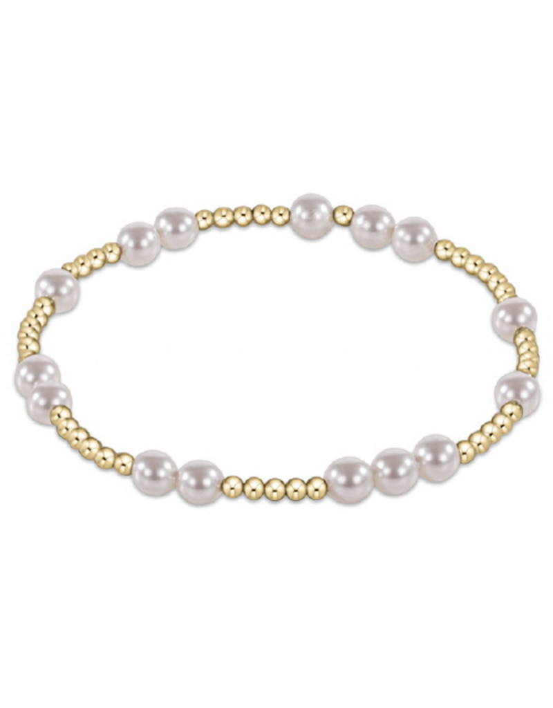 ENEWTON DESIGN Hope Unwritten 5mm Bead Bracelet - Pearl/Gold