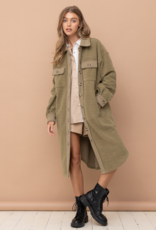 Isabel Long Coat in Olive