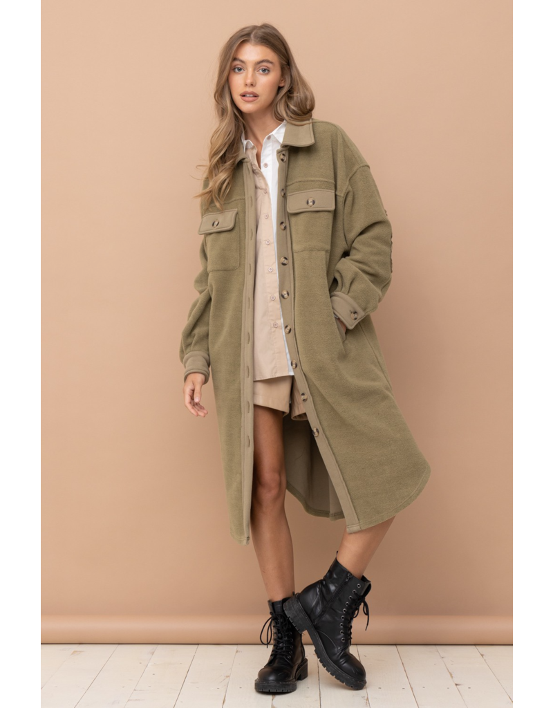 Isabel Long Coat in Olive