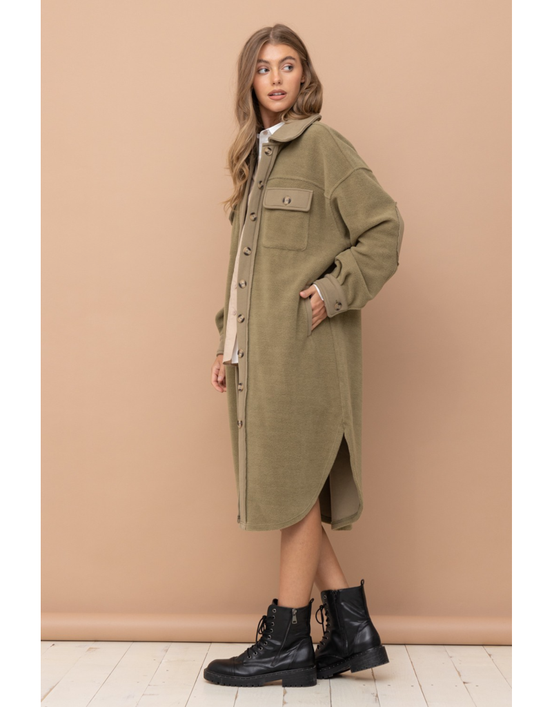 Isabel Long Coat in Olive