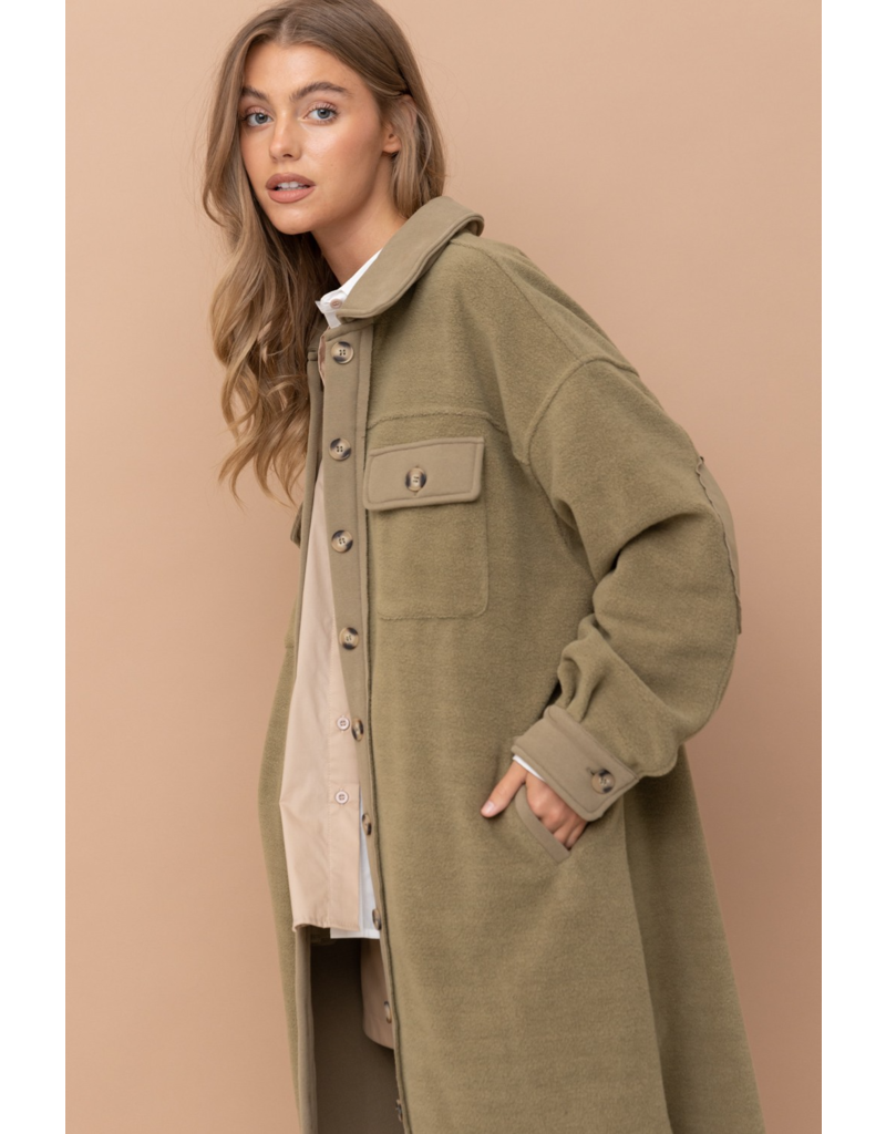 Isabel Long Coat in Olive