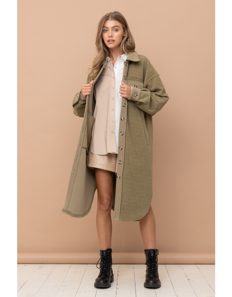 Isabel Long Coat in Olive