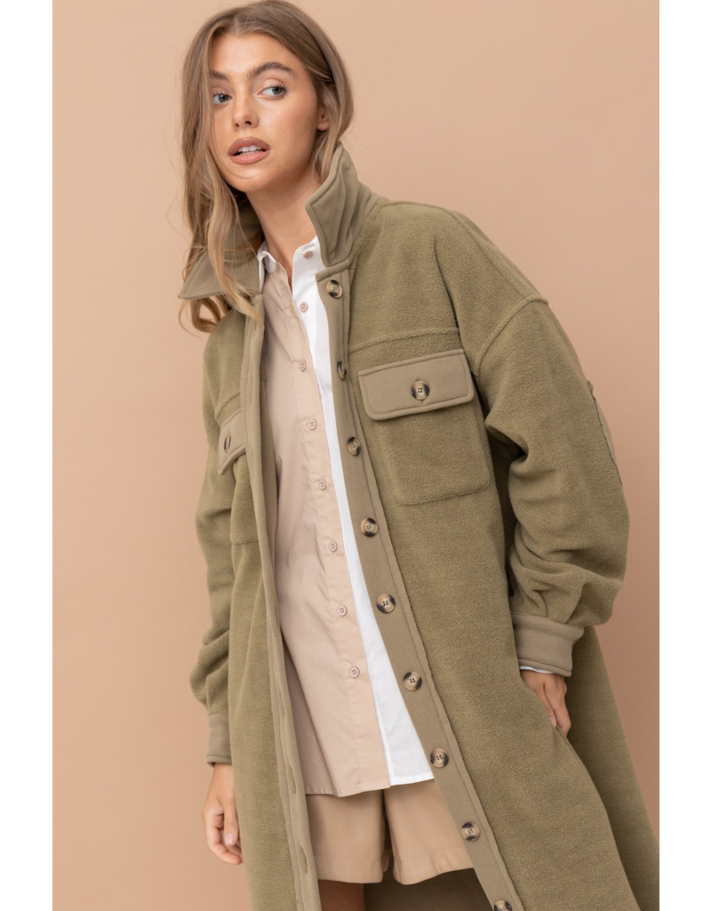 Isabel Long Coat in Olive