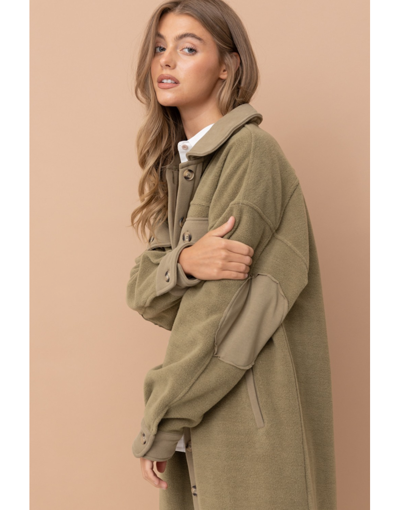 Isabel Long Coat in Olive