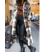 Black Plaid Flannel Shacket Long Jacket