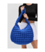 Revive Puffy Quilted Nylon Hobo in Cobalt