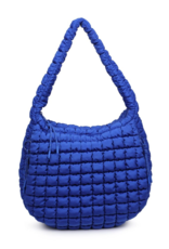 SOL & SELENE Revive Puffy Quilted Nylon Hobo in Cobalt SOL & SELENE Revive Puffy Quilted Nylon Hobo in Cobalt