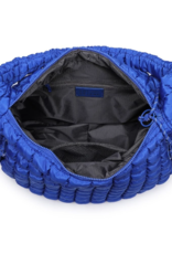 SOL & SELENE Revive Puffy Quilted Nylon Hobo in Cobalt SOL & SELENE Revive Puffy Quilted Nylon Hobo in Cobalt