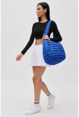 SOL & SELENE Revive Puffy Quilted Nylon Hobo in Cobalt SOL & SELENE Revive Puffy Quilted Nylon Hobo in Cobalt