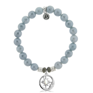 TJAZELLE Moonlight Bracelet in Blue Quartzite & Silver