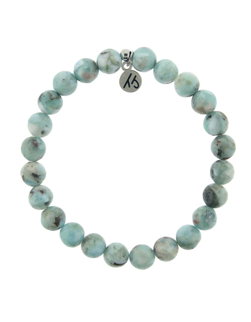 TJAZELLE Serenity Stacker Bracelet in Larimar & Silver