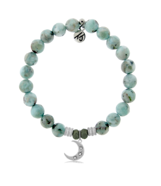 TJAZELLE Friendship Stars Bracelet in Larimar & Silver