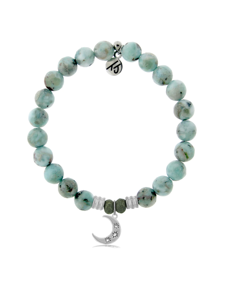 TJAZELLE Friendship Stars Bracelet in Larimar & Silver
