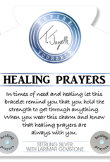 TJAZELLE Larimar Healing Prayers Bracelet in Larimar & Silver TJAZELLE Larimar Healing Prayers Bracelet in Larimar & Silver