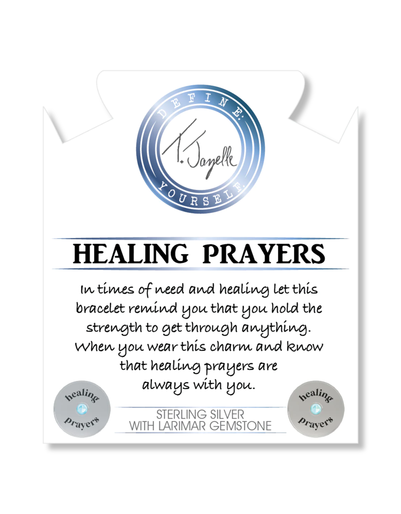 TJAZELLE Larimar Healing Prayers Bracelet in Larimar & Silver