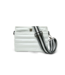 Bum Bag 2.0 in White Patent & Stripe Strap (Black Hardware)