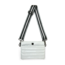 Bum Bag 2.0 in White Patent & Stripe Strap (Black Hardware)