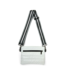 Bum Bag 2.0 in White Patent & Stripe Strap (Black Hardware)