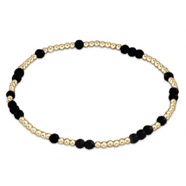 Hope Unwritten Gemstone Bracelet - Matte Onyx