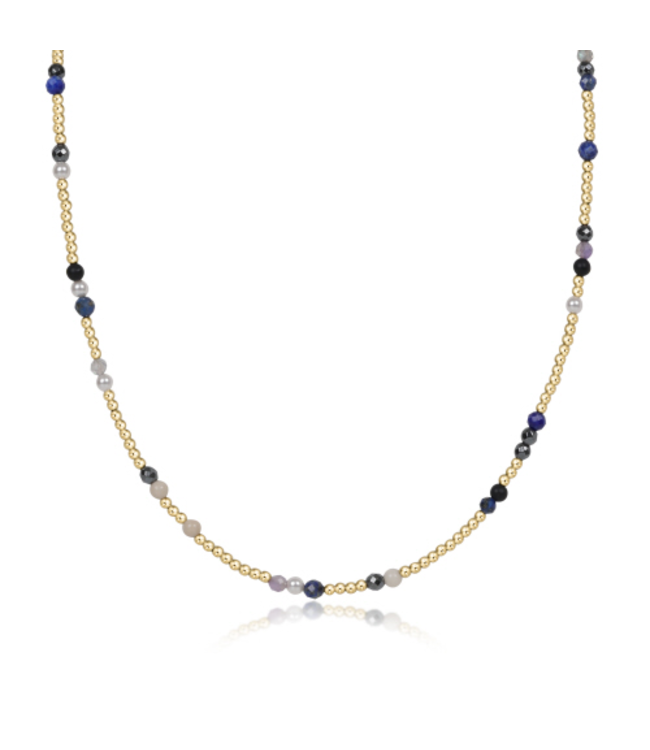 Hope Unwritten Gemstone 15" Choker Necklace - Fall/Winter Hot Mess/Gold