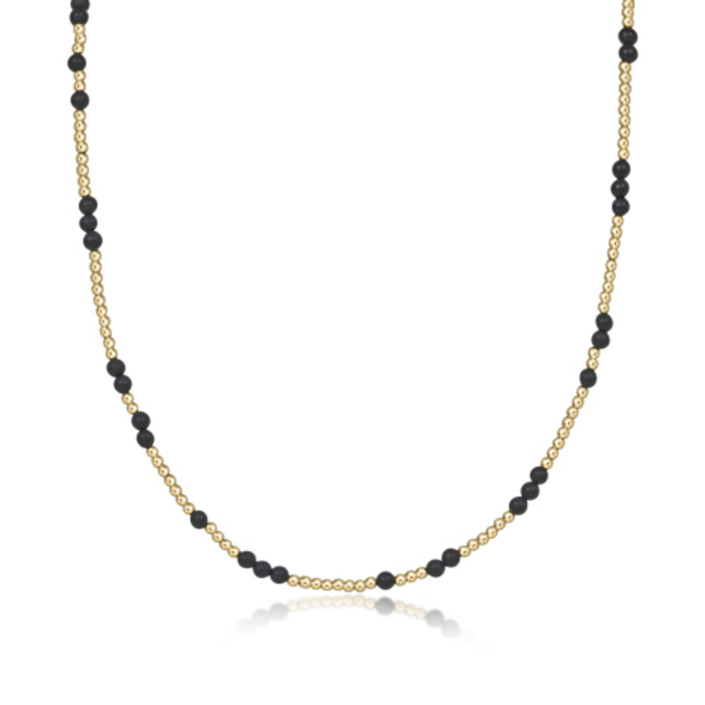 Hope Unwritten Gemstone 15" Choker Necklace - Matte Onyx