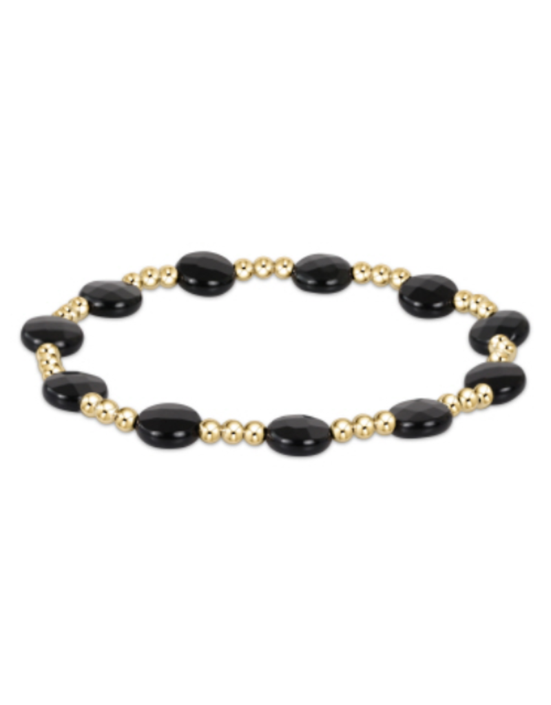 ENEWTON DESIGN Admire 3mm Bead Bracelet in Faceted Onyx/Gold