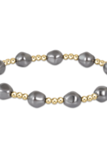 ENEWTON DESIGN Admire 3mm Bead Bracelet in Dark Grey Pearl/Gold