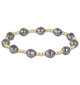 ENEWTON DESIGN Admire 3mm Bead Bracelet in Dark Grey Pearl/Gold