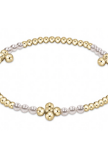 ENEWTON DESIGN Signature Cross Bliss Pattern 2.5mm Bead Bracelet - Pearl/Gold