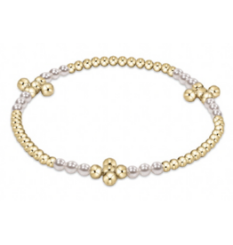 ENEWTON DESIGN Signature Cross Bliss Pattern 2.5mm Bead Bracelet - Pearl/Gold