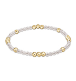 ENEWTON DESIGN Worthy Pattern 3mm Bead Bracelet - Pearl/Gold