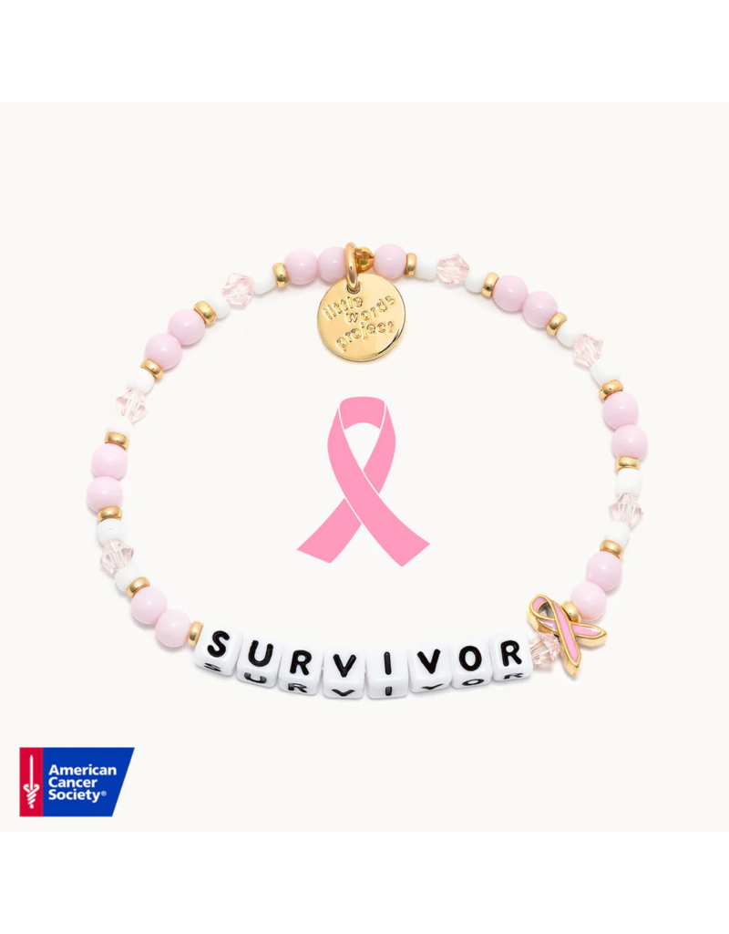 LITTLE WORDS PROJECT Survivor Bracelet - Think Pink