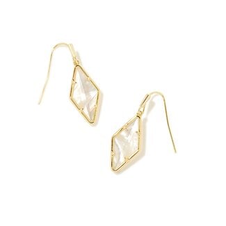 KENDRA SCOTT DESIGN Kinsley Gold Drop Earrings in Ivory Mother-of-Pearl