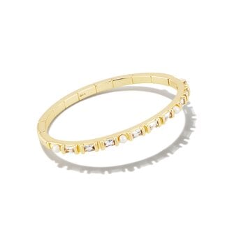 KENDRA SCOTT DESIGN Gracie Gold Bangle Bracelet in White Mix