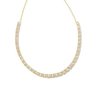 KENDRA SCOTT DESIGN Gracie Gold Tennis Necklace in White Crystal