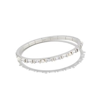 KENDRA SCOTT DESIGN Gracie Silver Bangle Bracelet in White Mix