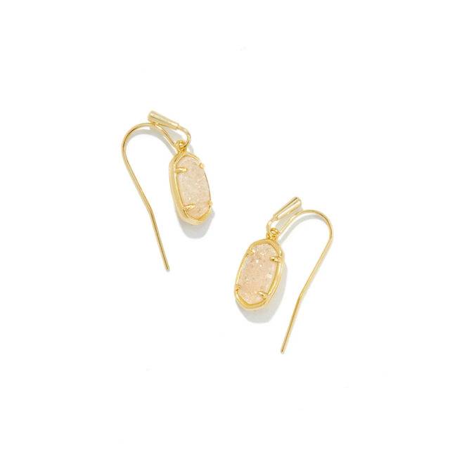 Kendra Scott Grayson Gold Drop Earrings in Iridescent Drusy Her