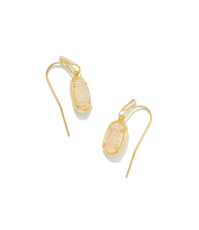Grayson Gold Drop Earrings in Iridescent Drusy