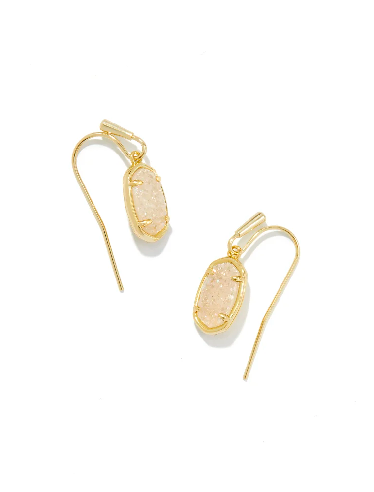 KENDRA SCOTT DESIGN Grayson Gold Drop Earrings in Iridescent Drusy