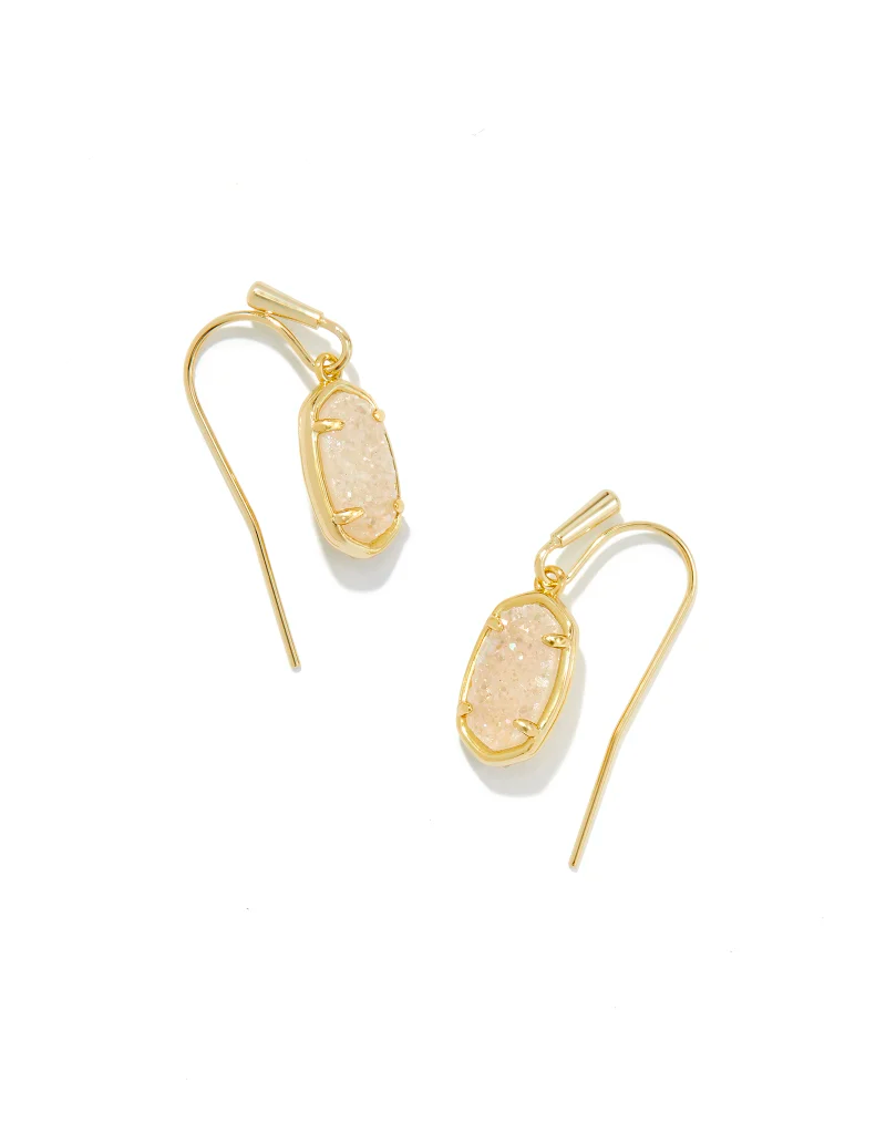 KENDRA SCOTT DESIGN Grayson Gold Drop Earrings in Iridescent Drusy