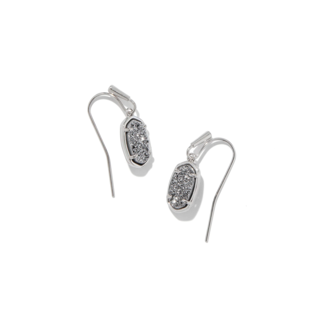 KENDRA SCOTT DESIGN Grayson Silver Drop Earrings in Platinum Drusy
