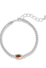 KENDRA SCOTT DESIGN Grayson Silver Delicate Link and Chain Bracelet in Dichroic Glass