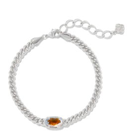 KENDRA SCOTT DESIGN Grayson Silver Delicate Link and Chain Bracelet in Dichroic Glass