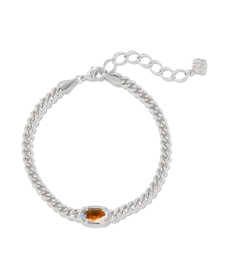 KENDRA SCOTT DESIGN Grayson Silver Delicate Link and Chain Bracelet in Dichroic Glass