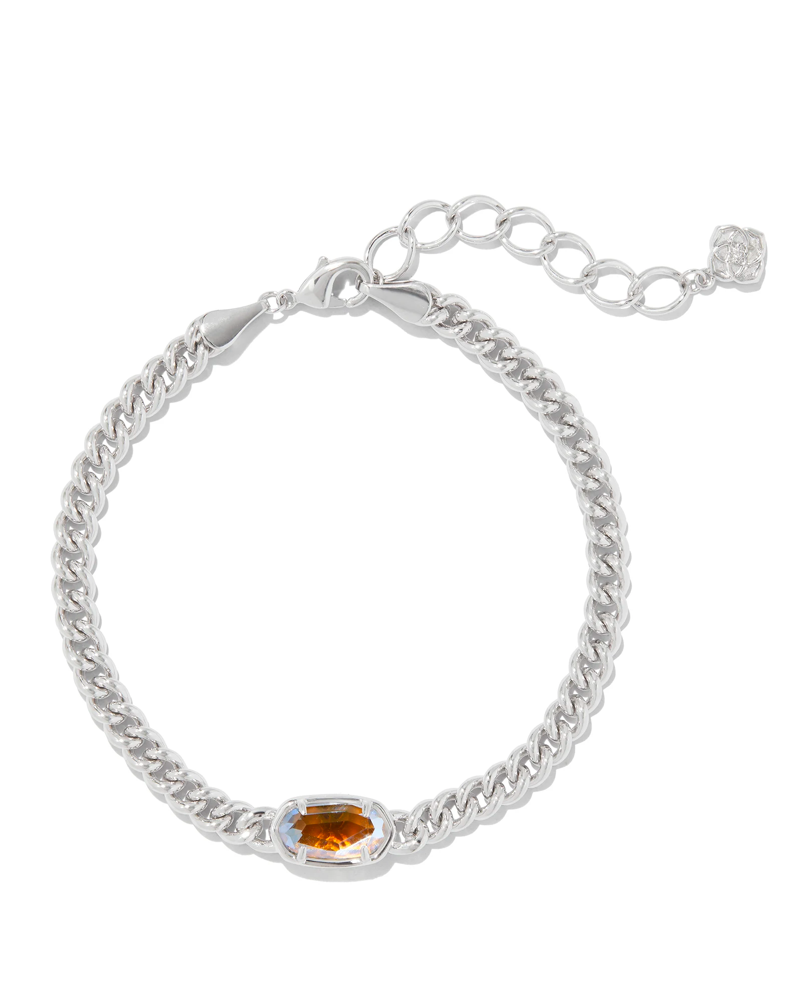 Kendra Scott Elaina Silver Adjustable Chain Bracelet in Dichroic Glass –  Sugar & Spice