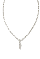 KENDRA SCOTT DESIGN Crystal Letter I Silver Short Pendant Necklace in White Crystal KENDRA SCOTT DESIGN Crystal Letter I Silver Short Pendant Necklace in White Crystal