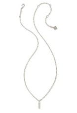 KENDRA SCOTT DESIGN Crystal Letter I Silver Short Pendant Necklace in White Crystal KENDRA SCOTT DESIGN Crystal Letter I Silver Short Pendant Necklace in White Crystal