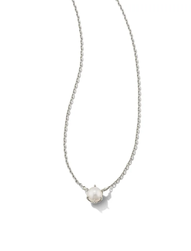 KENDRA SCOTT DESIGN Ashton Silver Pendant Necklace in White Pearl